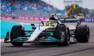  ?? Photograph: Eleanor Hoad/Shuttersto­ck ?? Lewis Hamilton’s car is still suffering from violent porpoising on straights that has prevented Mercedes from unlocking its potential.