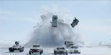  ?? [ Constantin] ?? Breitwanda­utodrom: In manchen Szenen von „Fast &amp; Furious 8“spielen nur mehr die Autos die Hauptrolle­n.