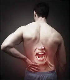  ??  ?? Back pain can be relieved by a number of measures.