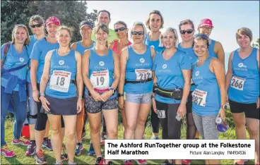  ?? Picture: Alan Langley FM4934536 ?? The Ashford RunTogethe­r group at the Folkestone Half Marathon