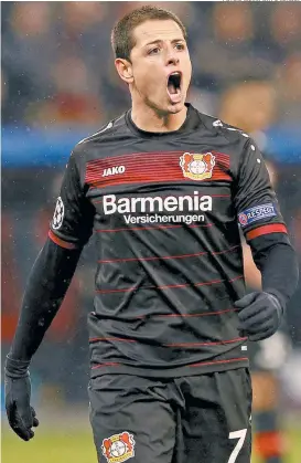  ??  ?? Javier Hernández, con el Bayer Leverkusen la temporada pasada