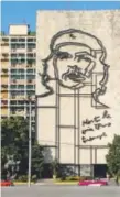  ?? Desmond Boylan, The Associated Press ?? The iconic image of Cuba's revolution­ary hero Ernesto “Che” Guevara, graces Revolution Square near the Ministry of Interior in Havana.