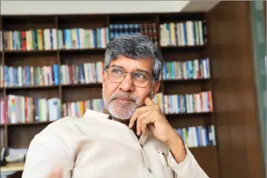  ??  ?? Satyarthi was awarded the Nobel Peace Prize in 2014.