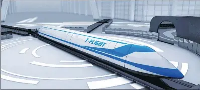  ?? PROVIDED TO CHINA DAILY ?? An artist’s impression of a maglev train that may be used on China’s rail network in the future.