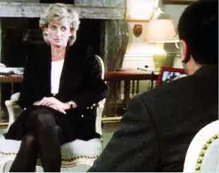  ??  ?? Infamous: Princess Diana with Martin Bashir in 1995 Panorama interview