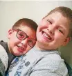  ?? [PHOTO PROVIDED] ?? Ayden Almanza, 8, left, and his brother Austin Almanza, 10. Austin was killed Oct. 21 by a crossbow bolt in Lincoln County.