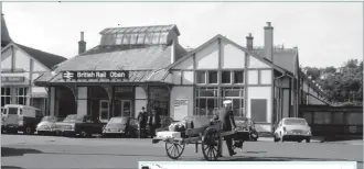  ?? ?? Left, a salmon netter on Loch Feochan is part of the exhibition Hope Behind The Lens at Dunollie Museum, Castle and Grounds.
Above, Oban Railway Station in the 1950s.