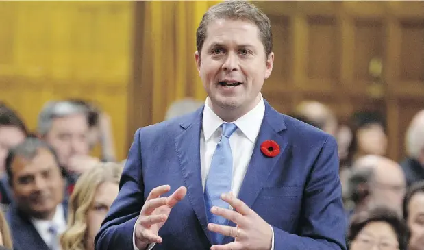  ?? ADRIAN WYLD / THE CANADIAN PRESS ?? Conservati­ve Leader Andrew Scheer says that his party is going to focus on being united and not dwelling on the difficulti­es of the last few weeks.