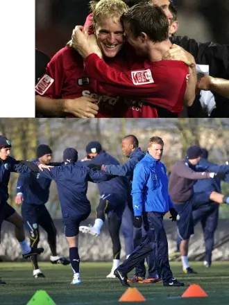  ??  ?? Clockwise from bottom left A 20-year-old Howe in Bournemout­h action back in 1998; savouring a cup win at Blackburn in 2004 after scoring the decisive penalty in the shootout; craving home comforts while coaching Burnley, “but I was very honoured to take the role”