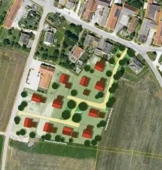  ?? Foto: Blatter/Vorentwurf ?? So soll das neue Baugebiet Oberringin­gen Südost aussehen.