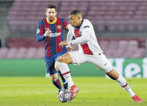  ?? //VALENTÍ ENRICH ?? Mbappé dio una lección en el Camp Nou y deja claro que el PSG no tiene tanta necesidad de fichar a Messi