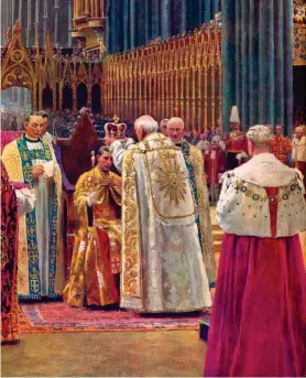  ??  ?? MEDIACIÓN DEL VATICANO EN LONDRES. En la coronación de Jorge VI de Inglaterra (arriba, ilustració­n), el 12 de mayo de 1937, monseñor Pizzardo recibió una propuesta de Besteiro para que la Iglesia buscara el cese de la Guerra Civil.