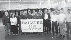  ??  ?? Premio. Grimaldi recibió por segundo año consecutiv­o el “Masters of Quality” de Daimler Trucks.