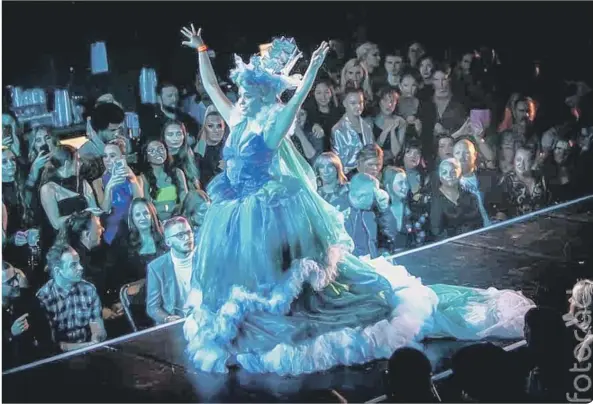  ??  ?? The House of Suarez Vogue Ball dress features in Museum of Liverpool window (photo: Fotocad)