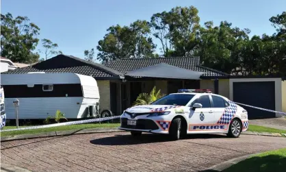  ??  ?? Police at the Gold Coast home of murder victim Kelly Wilkinson. The mother of three contacted police on at least three separate occasions before her death. Photograph: Darren England/AAP