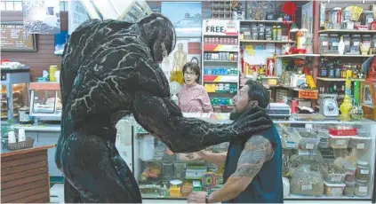  ?? SONY PICTURES VIA AP ?? A scene from “Venom.”