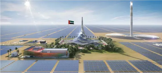  ??  ?? The Mohammed bin Rashid Al-Maktoum Solar Park in Dubai has been the focus of significan­t internatio­nal interest, having demonstrat­ed one of the lowest levelized costs of electricit­y in the world.