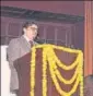  ?? HT ?? Lucknow University V-C Alok Kumar Rai during a felicitati­on function organised by LU Teachers’ Associatio­n.