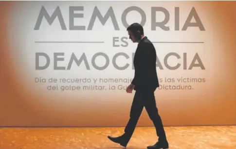  ?? // EFE ?? Pedro Sánchez, en el acto de ayer por las víctimas de la dictadura