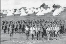  ??  ?? Photo shows the Jewish Legion stationed at Fort Edward in Windsor, N.S. on Yom Kippur in 1918. The Jewish Legion came to train at Fort Edward in 1917 to fight in Palestine. One of the soldiers, David Ben-Gurion, later became the first prime minister of Israel when it was formed in 1948. Windsor unveiled a memorial to Ben-Gurion last month.