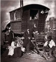  ??  ?? This photograph of a Gypsy camp in Notting Hill featured in the book Street Life in London published in 1876–1877