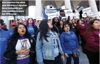  ?? ?? Son muchos los años que Verónica Lagunas lleva luchando por una residencia para los TPSianos.