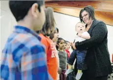  ?? TROY FLEECE/FILES ?? Rachelle Silzer and her son Dominic took part in a Roots of Empathy class in Regina when Dominic was a baby. The program is used in schools across the country.