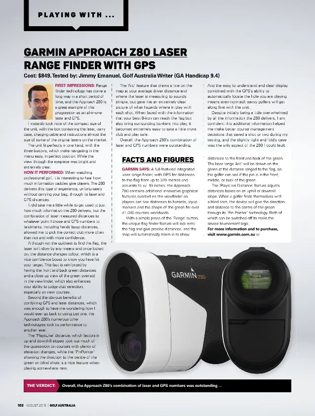 Garmin approach z80 gps discount