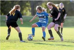  ?? PHOTO: PHILLIP ROLLO/ FAIRFAX NZ ?? Tasman United captain Tiana Williams in action during their 3-2 win over Waimak United at Saxton Field on Saturday.