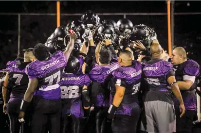  ?? FOTO ?? Luego de cuatro años de fundación, Raptors de Envigado logró su mejor fruto, el título nacional de fútbol americano, certamen en el se impuso ante 11 equipos.