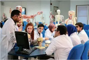  ??  ?? The MBBS programme is designed in consultati­on with a panel of local and internatio­nal experts, resulting in a sought-after curriculum that combines theoretica­l learning and practical sessions in campus and hospitals.