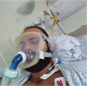  ?? ?? Filho, known as Jonas Big, was rushed to Sao Jose Hospital in the Ceara state capital Fortaleza in the early hours of April 15. he influencer left his 10,400 Instagram followers worried after he published photos of himself on a respirator shortly after his admission.