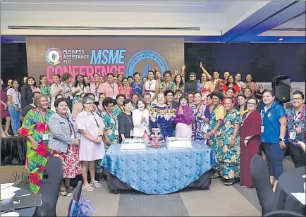  ?? Picture: BUSINESS ASSISTANCE FIJI ?? Day 2 of the MSME Conference 2024 began with a vibrant celebratio­n of Internatio­nal Women’s Day at the Grand Pacific Hotel in Suva.