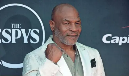  ?? KIRBY LEE/USA TODAY SPORTS ?? Mike Tyson has said he is giving up marijuana leading up to his July bout with Jake Paul.