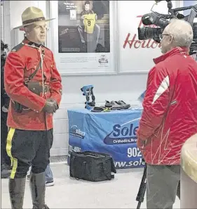  ??  ?? RCMP Const. Blair Dole shown during a recent CTV interview speaking out against bullying.