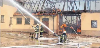  ?? ARCHIVFOTO: AFI ?? Starke Winde und Gaffer behinderte­n beim Brand von Sederndorf die Löscharbei­ten.