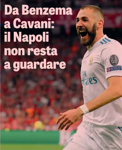  ??  ?? Karim Benzema, 30 anni: dopo 9 stagioni di Real Madrid potrebbe anche lasciare: il Napoli ci proverà