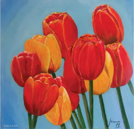  ??  ?? Tulips in Acrylic