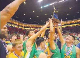  ?? ADOLPHE PIERRE-LOUIS/JOURNAL ?? The Pecos Panthers ended last basketball season top for the second year in a row, this time with a win in The Pit over Texico.