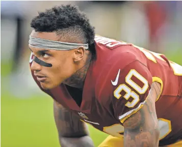  ?? DERIK HAMILTON, USA TODAY SPORTS ?? Safety Su’a Cravens will be walking away from a lot of money if he retires after one NFL season.