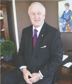  ?? JOHN KENNEY / POSTMEDIA NEWS FILES ?? Former prime minister Brian Mulroney “does not appear
ready to hang up his skates,” Paul Deegan writes.