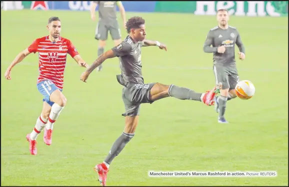  ?? Picture: REUTERS ?? Manchester United’s Marcus Rashford in action.