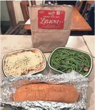  ?? TASCHLER JOE ?? The Sendik’s Fresh2Go family meal requires simply placing the already prepared items into the oven.