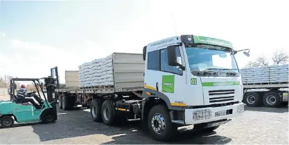  ??  ?? One of the FAW trucks in the yard at Westfert Logistics.