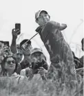  ?? DOMENICO STINELLIS/AP ?? Rory McIlroy hits a tee shot during the Italian Open at Guidonia Montecelio, near Rome on Thursday.