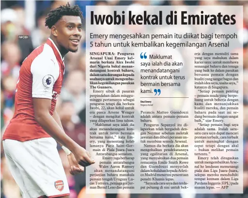  ??  ?? IWOBI