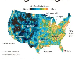  ??  ?? Dark skies enlighten stargazers A growing number of scientists, advocates and conservati­onists say the naturally dark sky should be protected as a valuable resource that helps keep humans connected to their shared history of stars while aiding plants, animals and insects that evolved without artificial illuminati­on.