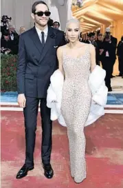  ?? EVAN AGOSTINI/INVISION ?? Kim Kardashian and Pete Davidson attend The Met Gala on May 2 in New York.