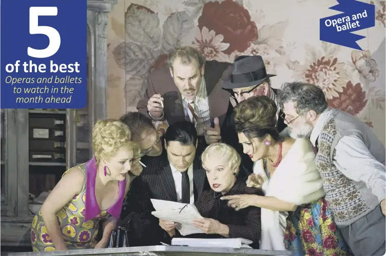  ??  ?? Above and below (in circle) Royal Opera production of Gianni Schicchi, part of Puccini’s Il trittico (photo: Bill Cooper)