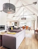  ?? Photo/Bryce Carleton ?? Emphasise high or sloped ceilings with Resene Quarter White Pointer to add space to a room.